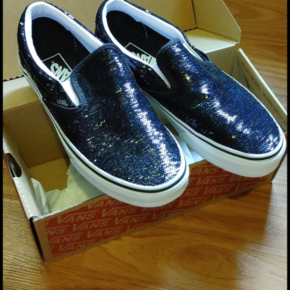 sequin vans womens